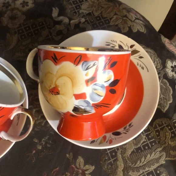 Vintage, Polonne Porcelain Factory, Made in Ukraine, Tea Cup & Saucer, Set of 2 - Picture 9 of 15